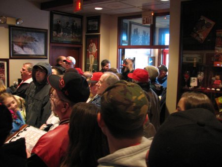 Freezing fans lined out the door