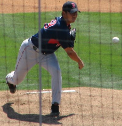 Daisuke Matsuzaka, aka Dice-K, shows his stuff