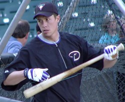 A young Chad Moeller: Learning to hold the bat