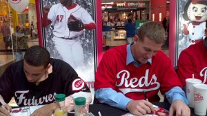 Billy Hamilton and Todd Frazier at Reds Caravan