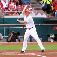 Ryan Ludwick attempting to drive in a run.