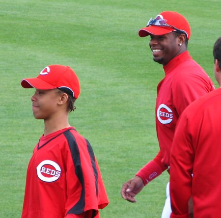 Ken Griffey Jr and son
