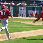 Francisco rounding third after his homer