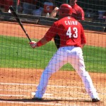 Cairo with his bat outstretched Cairo with his bat outstretched