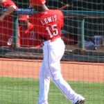 Lewis practicing his swing Lewis practicing his swing