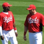 Phillips and Gomes chatting during warmups. Phillips and Gomes chatting during warmups.