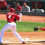 Phillips lets a pitch go by Phillips lets a pitch go by