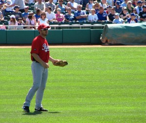 Heisey in center field