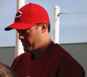 Sean Marshall signing a few autographs during 2012's opening night.