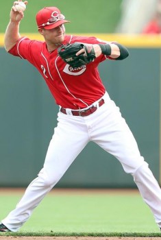 Zack Cozart throwing, via Getty images