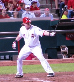 Ryan Hanigan before he drove in an insurance run.