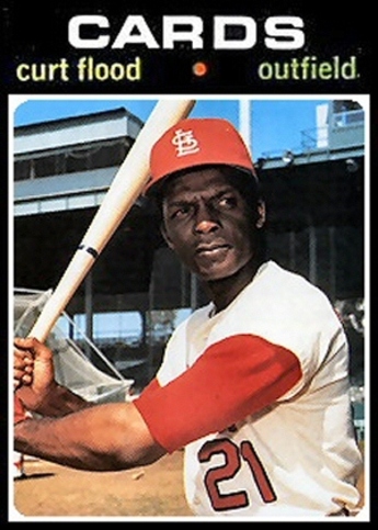 Curt Flood baseball card