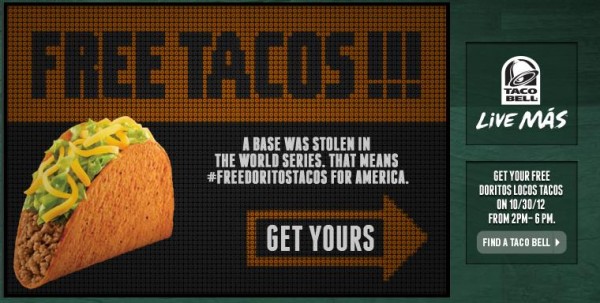 Taco Bell is giving out free tacos
