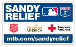 MLB logo for their Hurricane Sandy relief webpage