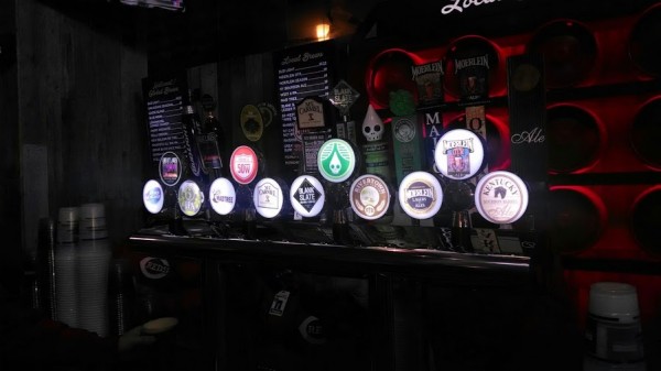 The tap handles at the new craft beer bar in Great American.