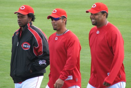 Johnny Cueto, Juan Castro, and Edinson Volquez