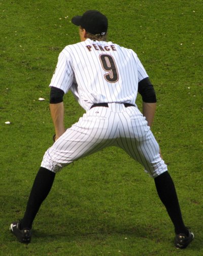 Hunter Pence in the outfield