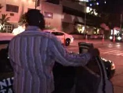 Ken Griffey Jr walks to a taxi