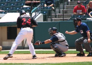 Neil Walker takes a called strike