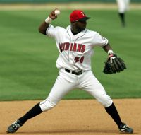 Yurendell de Caster, former Indianapolis Indian, drove in the winning run.