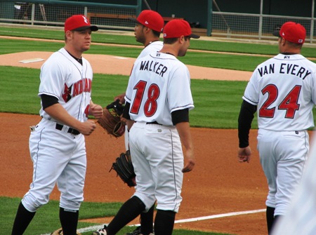 Indians finishing warming up