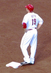 Votto on second base Votto on second base